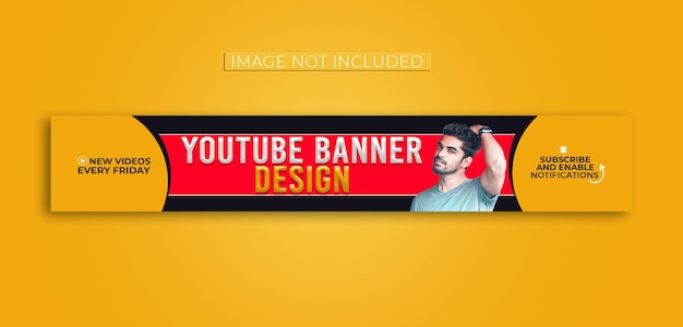 Youtube banner cover ontwerp psd-sjabloon