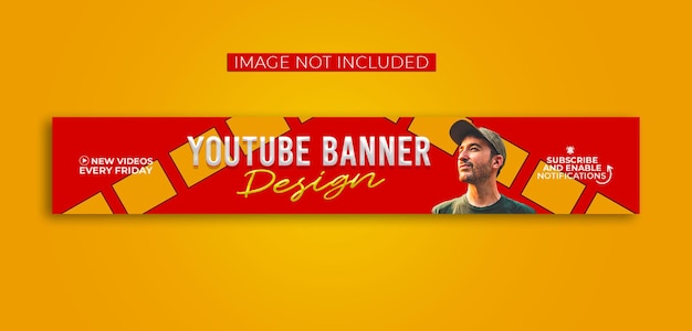 Youtube banner cover ontwerp psd-sjabloon