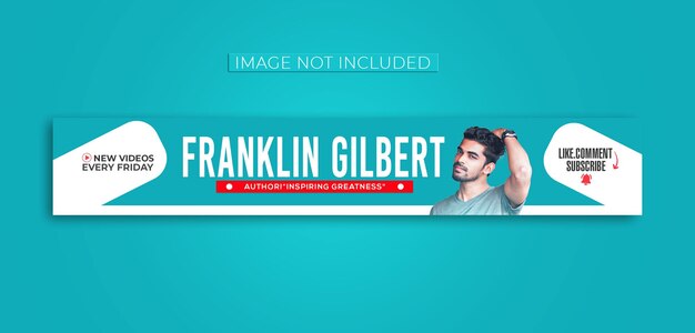 PSD youtube banner cover ontwerp psd-sjabloon