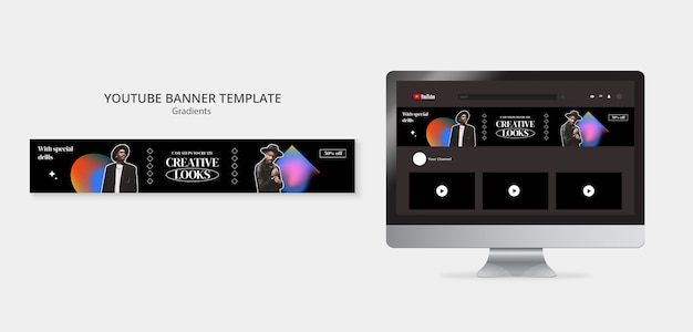 YouTube-banner in verlopenstijl