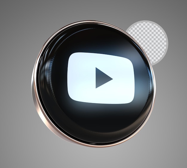 Youtube black 3d rendering