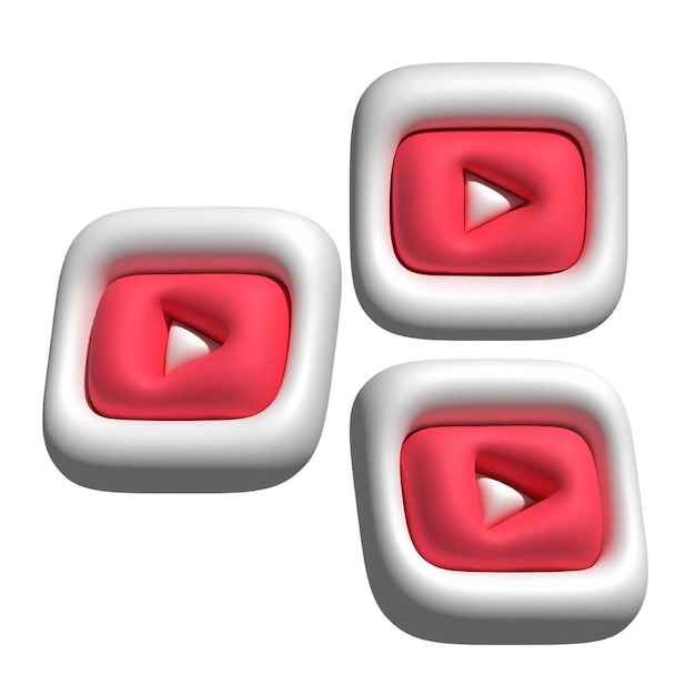 Youtube bubble 3d-iconen