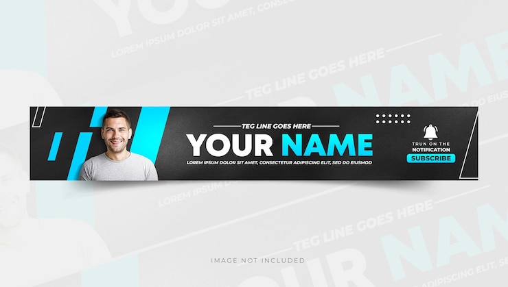 PSD youtube channel banner or cover design template