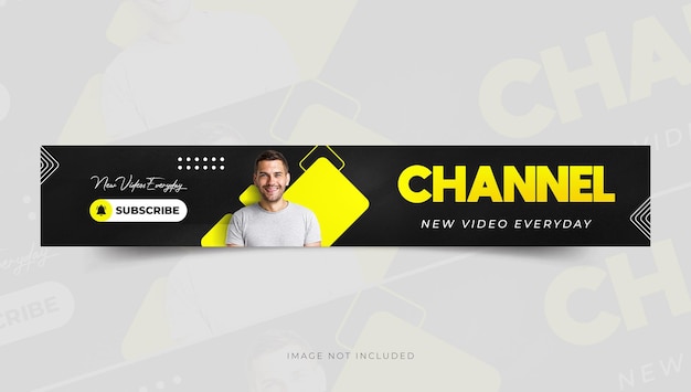 youtube channel banner or cover design template