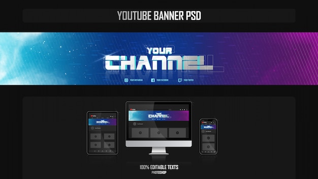 PSD youtube channel banner