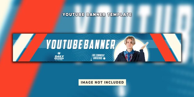 Youtube 채널 커버 아트 디자인 프리미엄 psd
