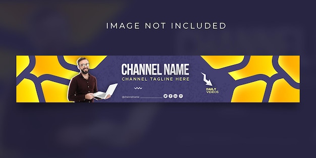 youtube channel cover art linkedin header banner social media banner premium psd template