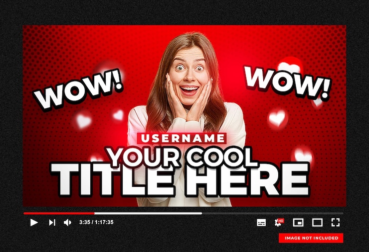 PSD youtubeチャンネルのサムネイルとwebバナーテンプレート