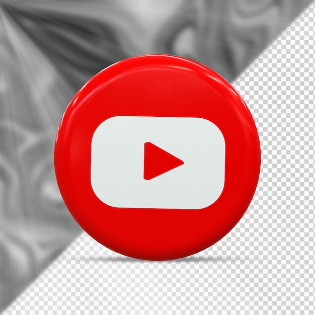 Youtube logo lucido colorato e design dell'icona dei social media