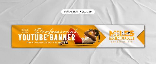 PSD youtube cover art en social media banner sjabloon