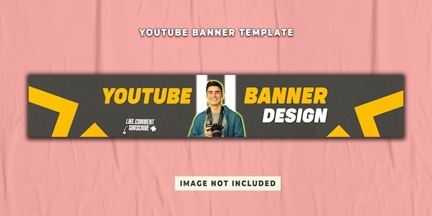 PSD youtube cover design art e social media banner premium modello psd