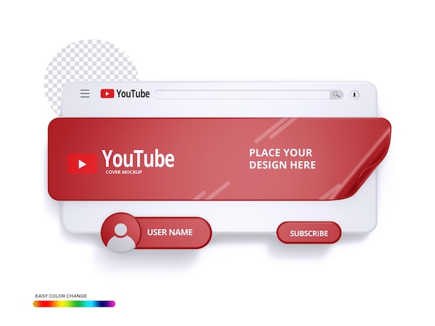 Mockup di copertina di youtube