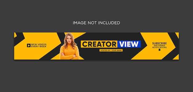 youtube cover and social media banner premium psd template
