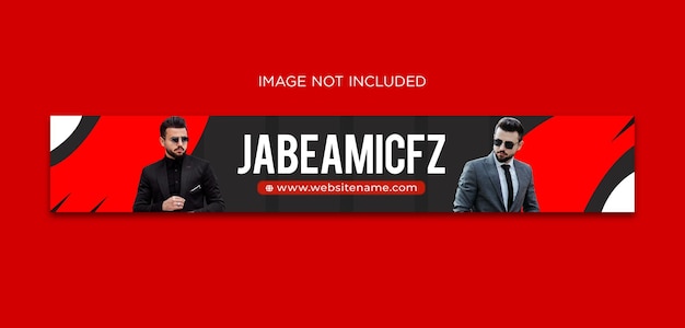 PSD youtube cover and social media banner premium psd template