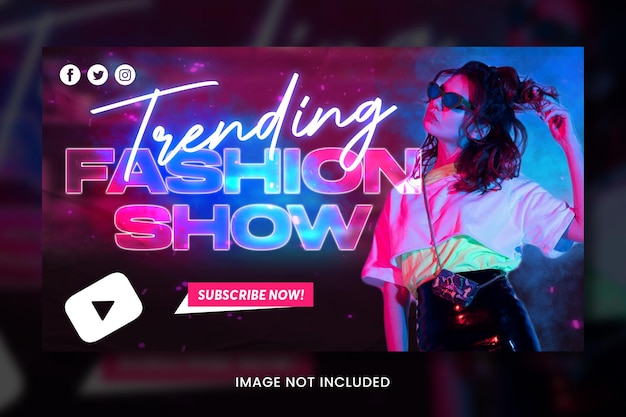 PSD youtube fashion shows thumbnails