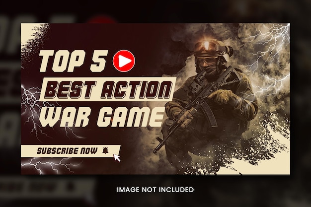 PSD youtube gaming thumbnail