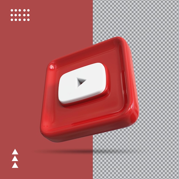 PSD icona youtube 3d