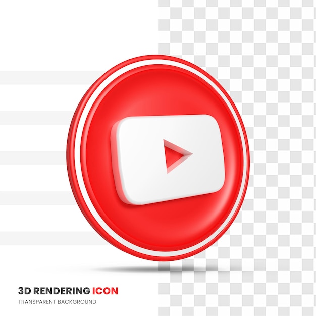 PSD 3d 렌더링의 youtube 아이콘