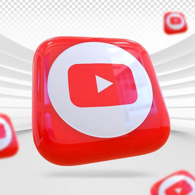 Youtube icoon 3D render