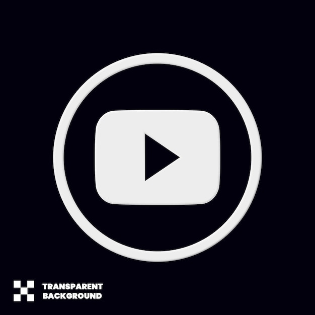 Youtube ikon til sociale medier i 3D