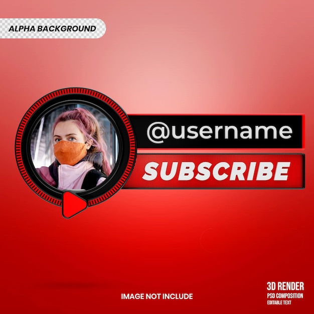 Youtube live stream banner 3d render