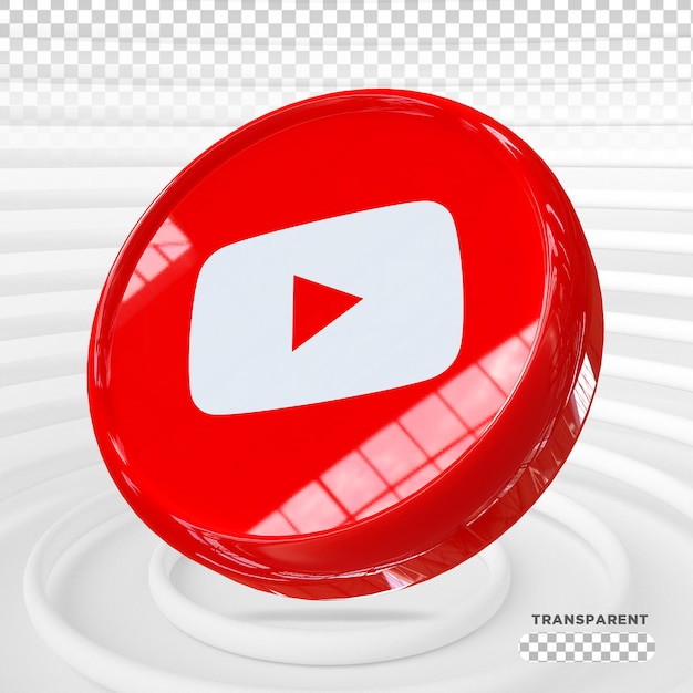 Youtube Logo Media Społecznościowe 3d Render