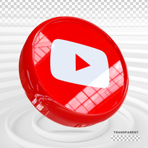 Youtube Logo Media Społecznościowe 3d Render