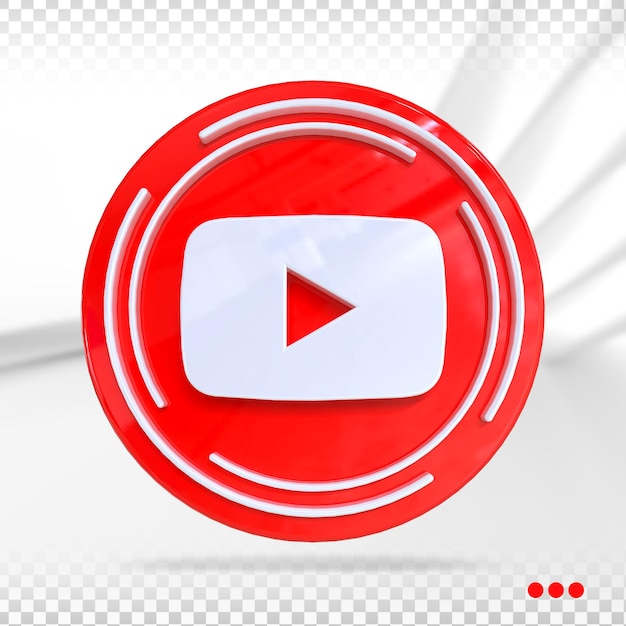 Youtube logo sociale media 3d-concept