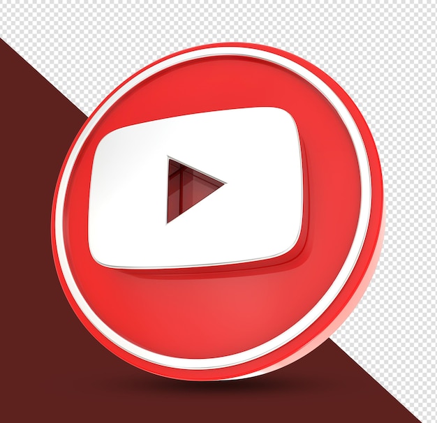 Youtube-logo sociale media 3d