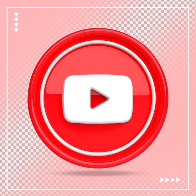 Youtube-pictogram 3d modern