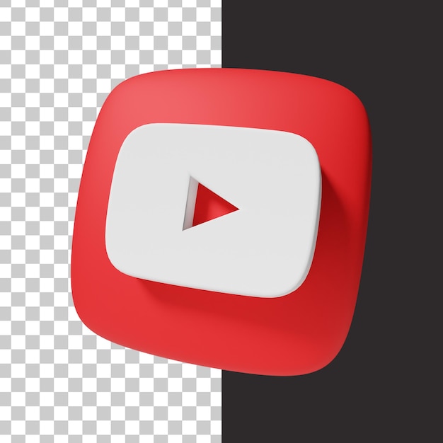 PSD youtube-pictogram in 3d-rendering