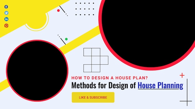 Youtube-skabelon til miniaturebillede for arkitekter og webbanner-skabelon for arkitekter