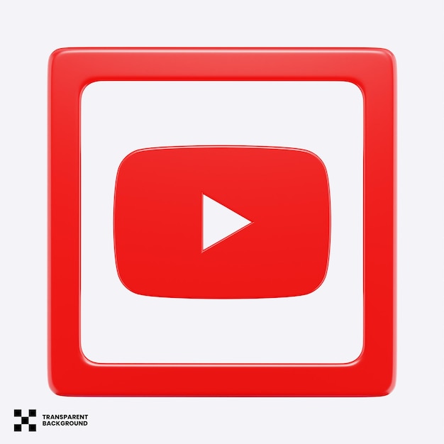 Youtubeソーシャルメディアアイコン3d