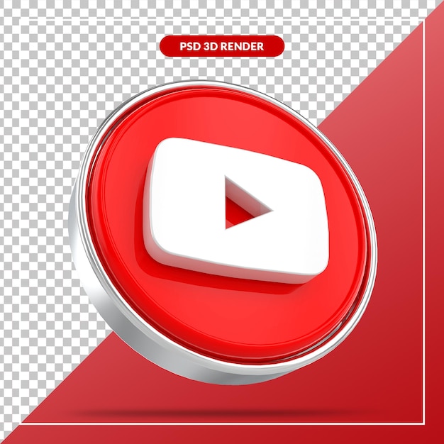 Youtube sociale media 3D-stijlen