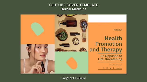 PSD youtube template herbal medicine