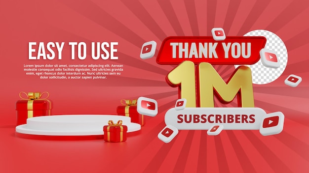 Youtube thank you 1m subscribers