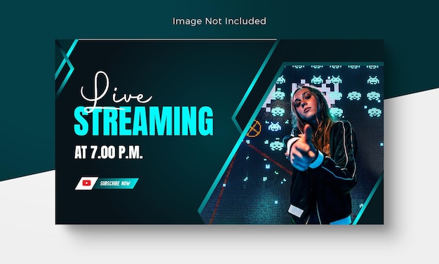 PSD youtube サムネイルとゲーム ライブストリーミング web バナーと youtube サムネイル デザイン psd