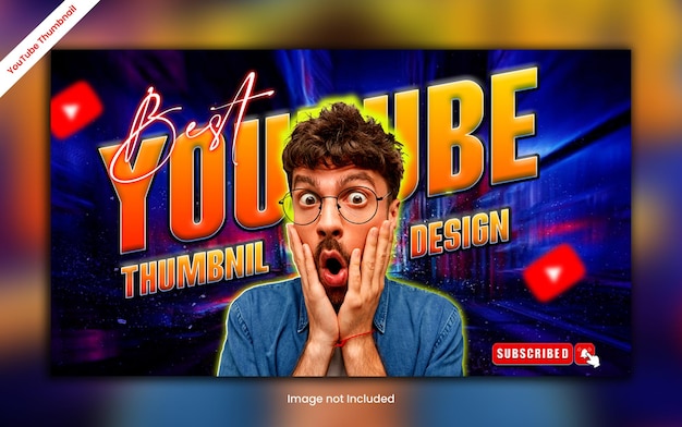 PSD youtube thumbnail design psd template