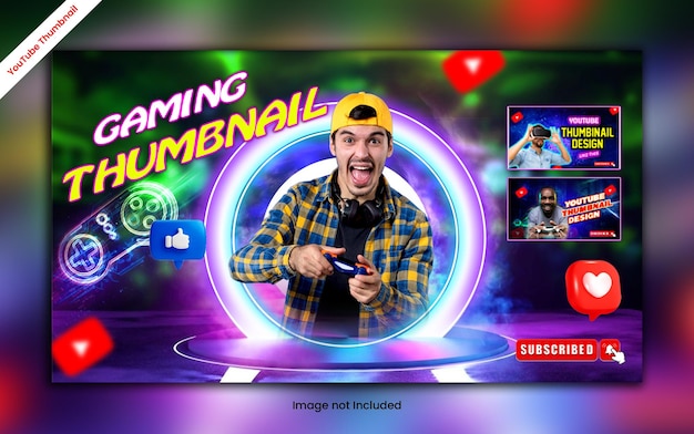 PSD youtube thumbnail design psd template