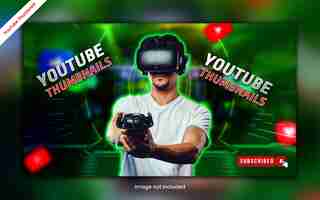 PSD youtube thumbnail design psd template