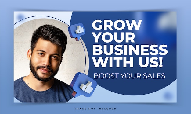 PSD youtube thumbnail for facebook internet marketing workshop promotion template