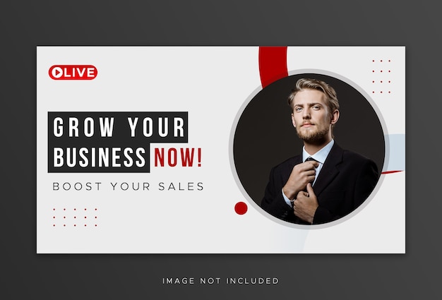 Youtube thumbnail for workshop business promotion template