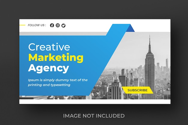 PSD クリエイティブなデジタルマーケティングビジネスのためのyoutubeビデオサムネイル