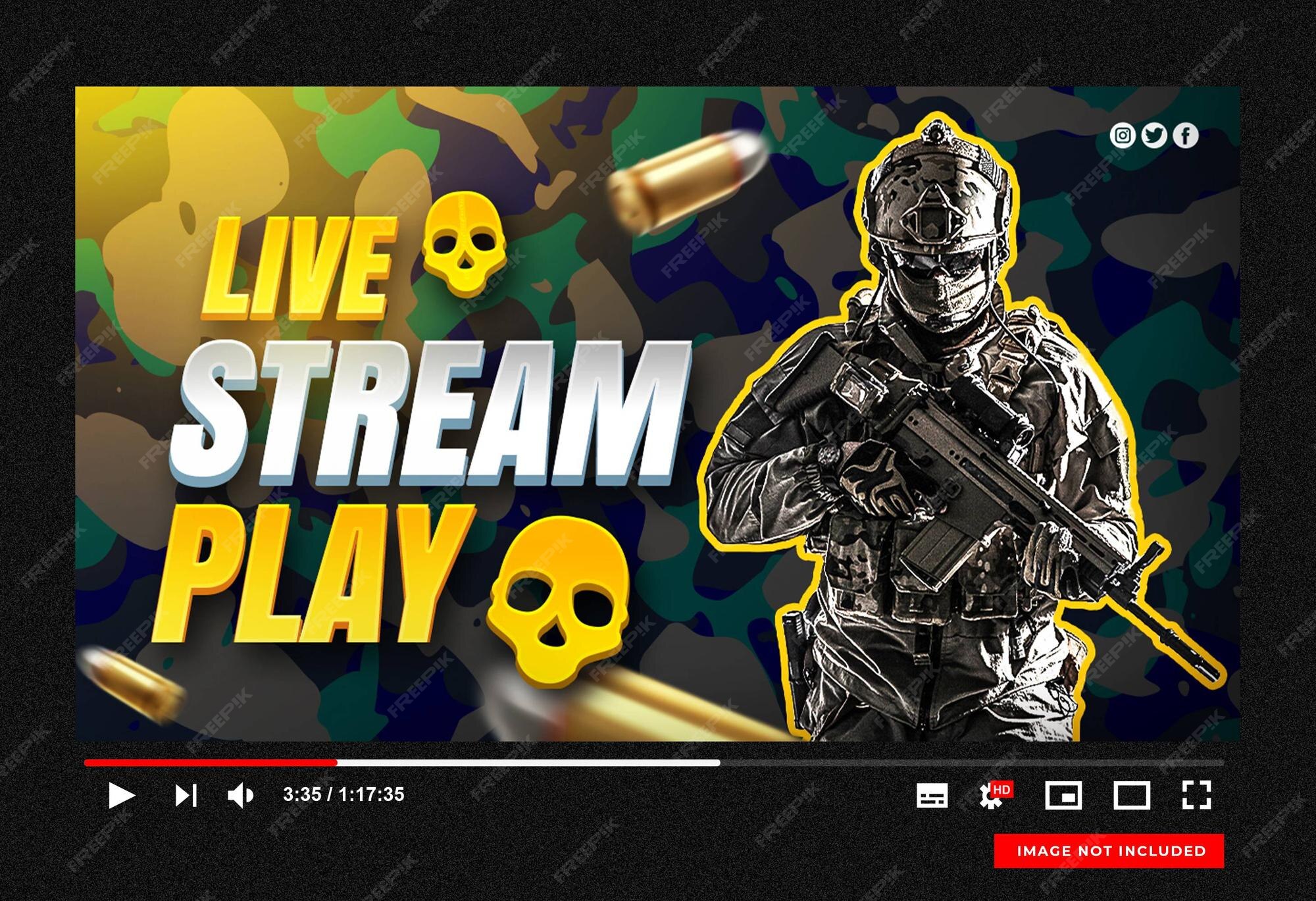 Youtube Gaming Banner Template 画像 無料のベクター ストックフォト Psd