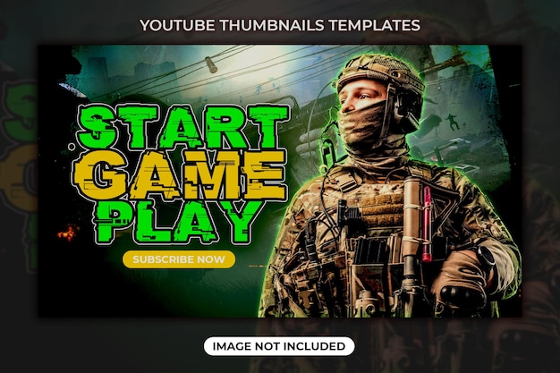 PSD youtube video thumbnail or web banner template design