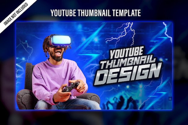 Youtube video thumbnail or web banner template gaming thumbnail