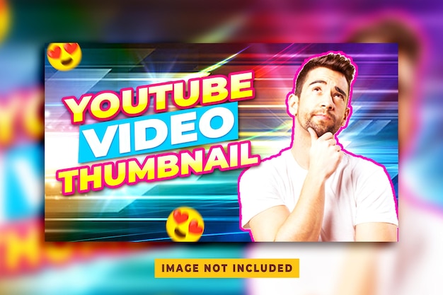 PSD miniatura del video di youtube o modello di banner web psd