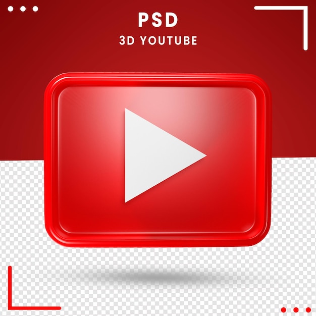 Youtube Z Obracanym Logo 3d