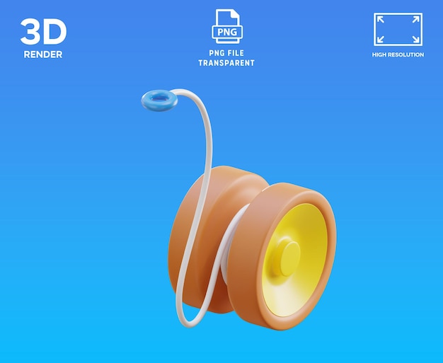 Yoyo 3D Object Illustration