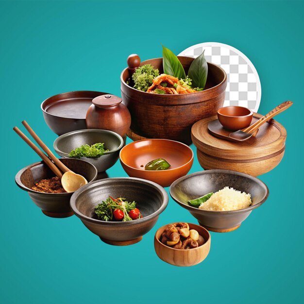 PSD yum cha food isolated on transparent background